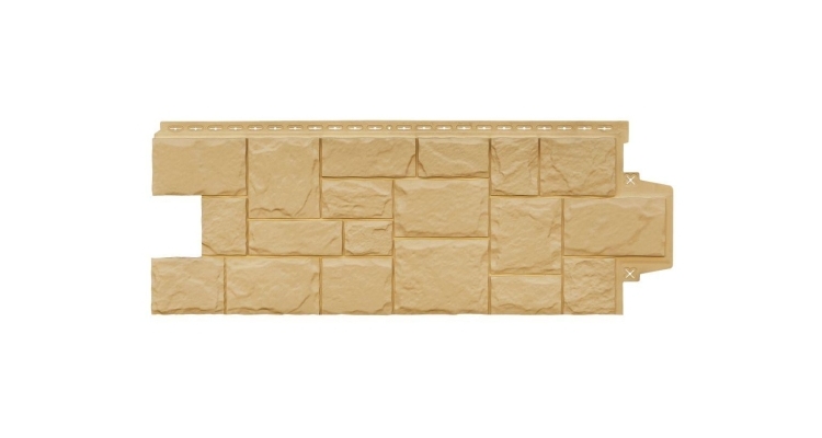 Фасадная панель GL Крупный камень Classic песочный