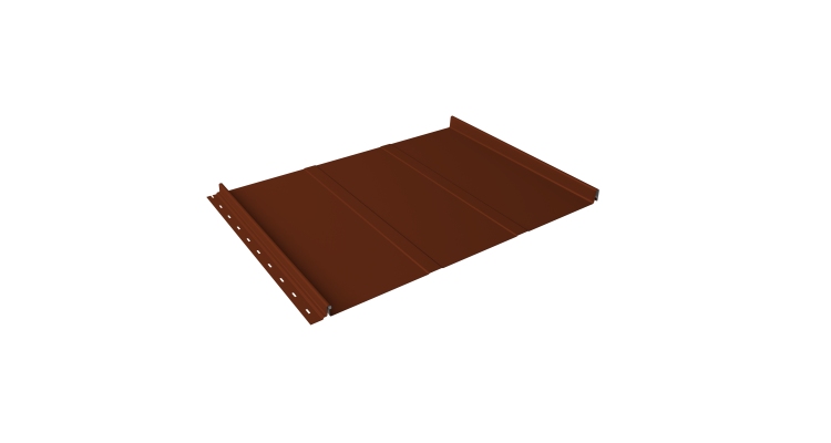 Кликфальц Line Grand Line 0.45 PE с пленкой на замках RAL 3009 оксидно-красный