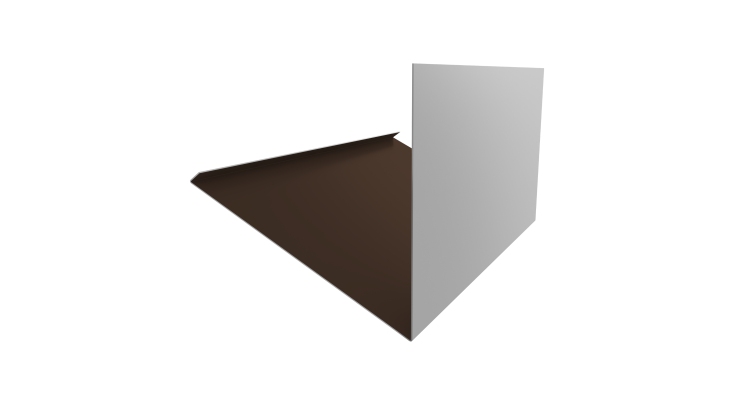 Планка примыкание верхнее к трубе фальц 0,45 PE с пленкой RAL 8017 шоколад (2м)