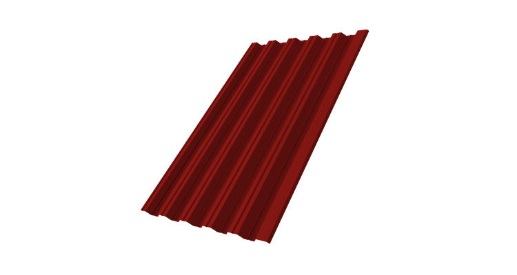Профнастил НС35R 0,5 Satin RAL 3011 коричнево красный