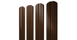 Штакетник Twin фигурный 0.45 Print Elite Choco Wood TwinColor