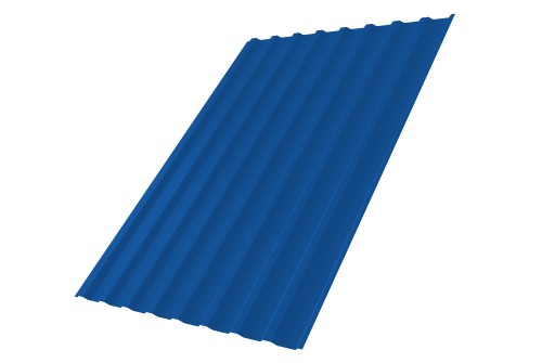 Профнастил С20В 0,4 PE с пленкой RAL 5005 сигнальный синий