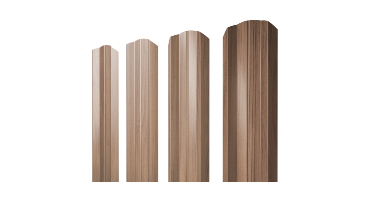 Штакетник М-образный А фигурный 0,45 Print Elite Honey Wood TwinColor