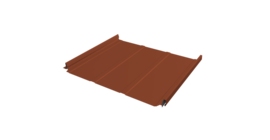 Кликфальц Pro Line Grand Line 0,5 Satin с пленкой на замках RAL 8004 терракота