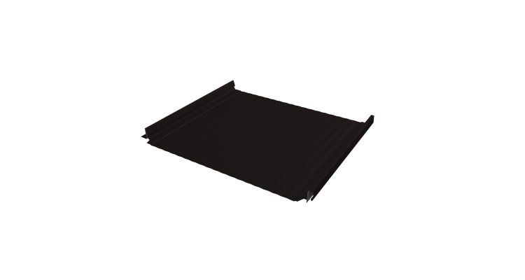 Кликфальц Pro Gofr Grand Line 0,45 Drap с пленкой на замках RAL 9005 черный