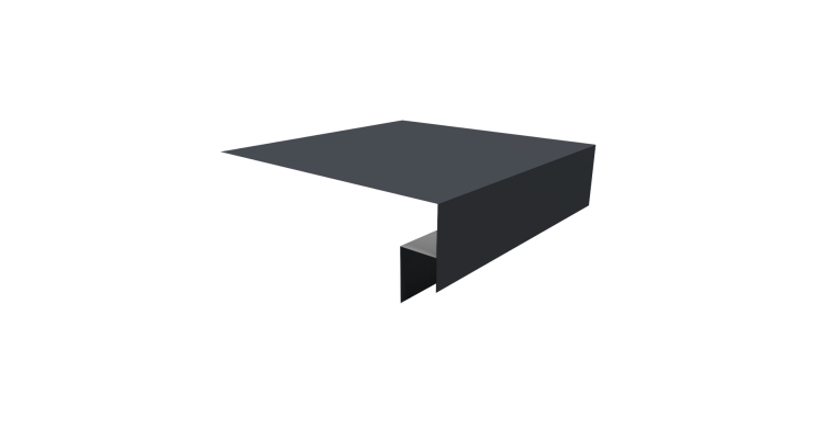 Планка околооконная сложная Экобрус Grand Line 250х50х25 0,45 PE с пленкой RAL 7024 мокрый асфальт (3м)