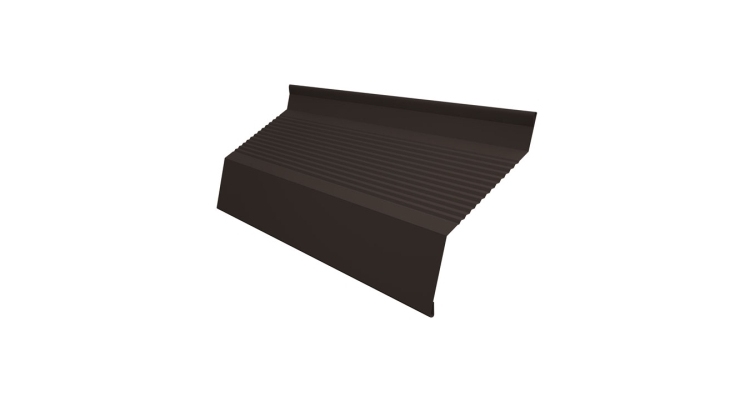 Ламель жалюзи Milan new gofr 0,45 PE-Double с пленкой RR 32 темно-коричневый