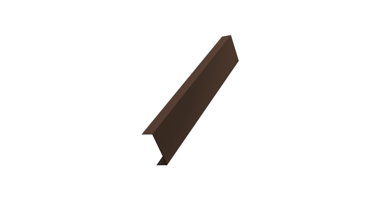 Декоративная накладка на столб универсальная 62х55 для забора жалюзи 0,45 PE-Double RAL 8017 шоколад (1,8м)