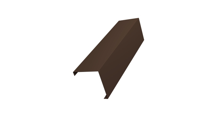 Декоративная накладка на столб универсальная угловая 62х55 для забора жалюзи 0,45 PE-Double RAL 8017 шоколад (3м)