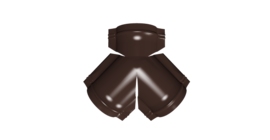 Тройник Y малого конька полукруглого 0,5 Drap с пленкой RAL 8017 шоколад