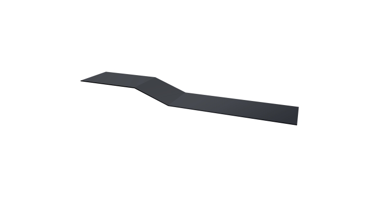 Планка крепежная фальц 0,45 Drap TwinColor RAL 7024 мокрый асфальт (2м)