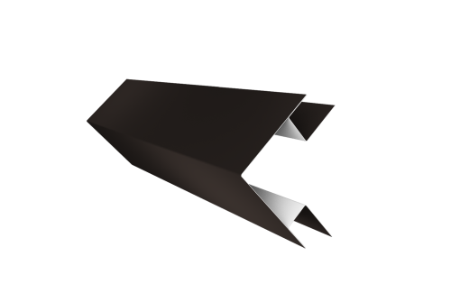 Планка угла внешнего сложного Блок-хаус new 0,5 Satin с пленкой RR 32 темно-коричневый (2м)