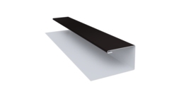 Планка П-образная Экобрус 0,5 Satin Matt RAL 9005 черный (2м)