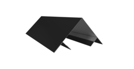 Планка угла внешнего составная верхняя 0,45 PE с пленкой RAL 9005 черный (3м)