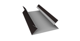 Планка угла внутреннего составная верхняя 0,5 Satin с пленкой RAL 9005 черный (3м)