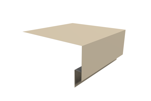 Планка околооконная сложная Экобрус Grand Line 200х75х25 0,5 Satin с пленкой RAL 1015 светлая слоновая кость (3м)