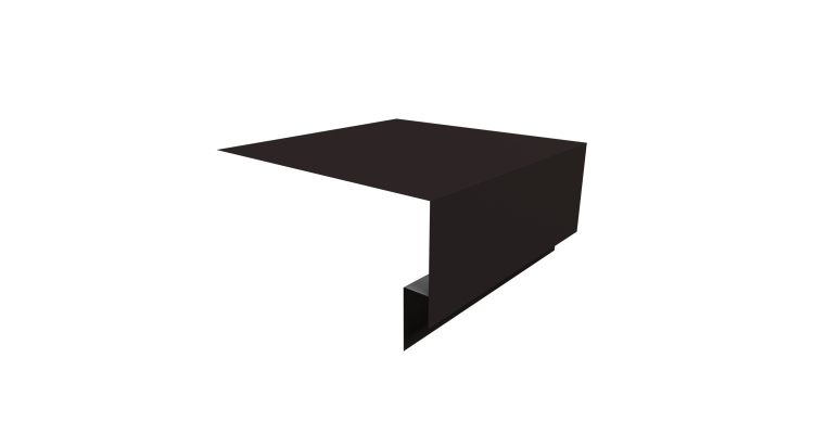 Планка околооконная сложная Экобрус Grand Line 200х75х25 0,5 Drap TX RAL 9005 черный (2м)