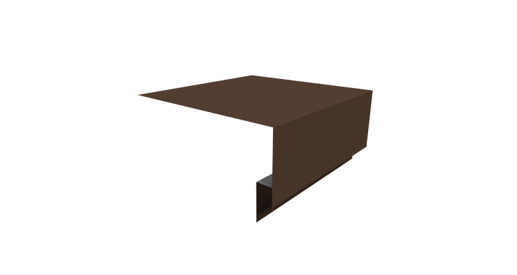 Планка околооконная сложная Экобрус Grand Line 250х75х25 0,45 Drap RAL 8017 шоколад (3м)