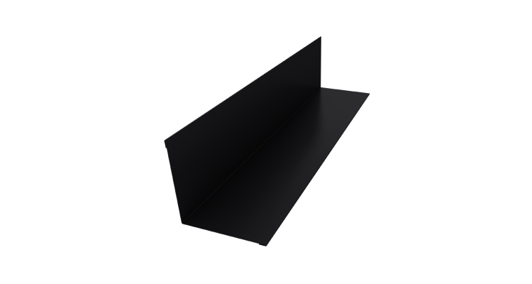 Угол внутренний 110х110 0,45 PE с пленкой RAL 9005 черный (2м)