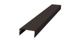 Ламель лицевая 125 забора жалюзи Texas стартовая/финишная для калиток и ворот 0.5 Drap TX RR 32 темно-коричневый