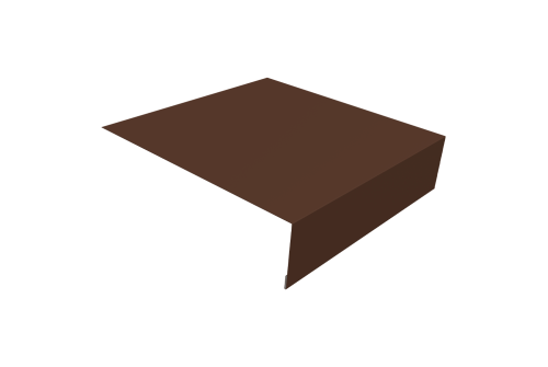 Планка околооконная простая 200х50 0,5 Satin Matt RAL 8017 шоколад (3м)