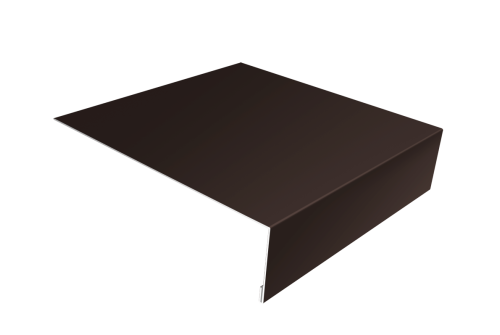 Планка лобовая/околооконная простая 190х50 0,45 Drap TX RR 32 темно-коричневый (3м)
