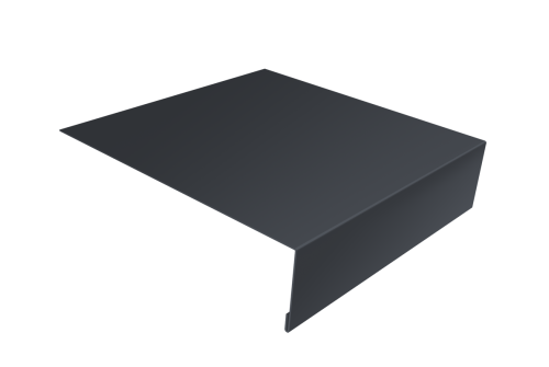 Планка лобовая/околооконная простая 190х50 0,45 Drap TwinColor RAL 7024 мокрый асфальт (2м)