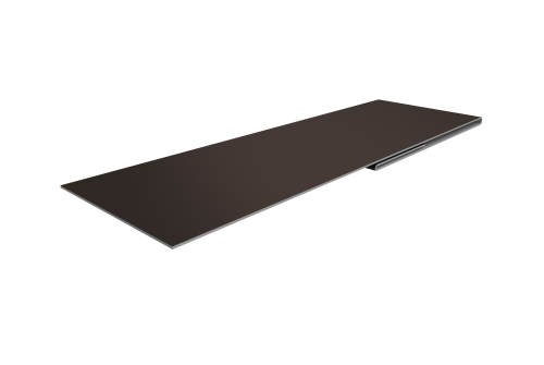 Планка финишная 48х25 0,45 PE с пленкой RR 32 темно-коричневый (3м)