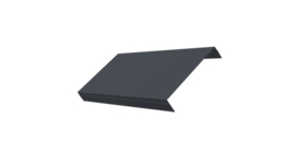 Ламель обратная 150 забора жалюзи Texas стартовая/финишная для калиток и ворот 0,45 PE-Double с пленкой RAL 7024 мокрый асфальт