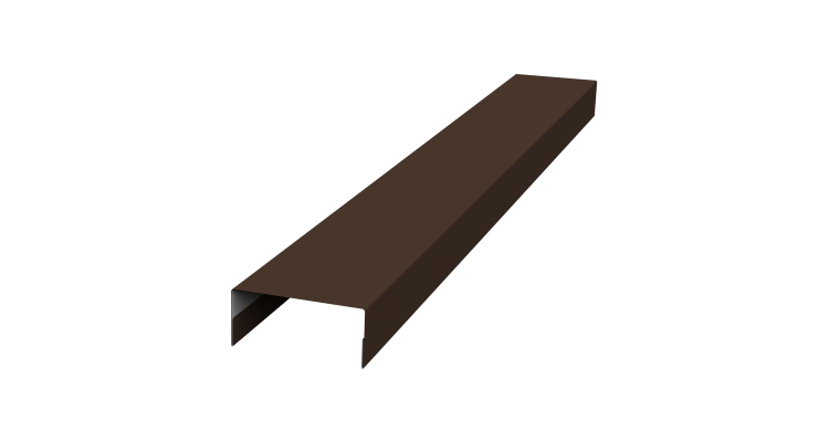 Крышка 30х15 жалюзи Texas 0,45 PE RAL 8017 шоколад (2м)