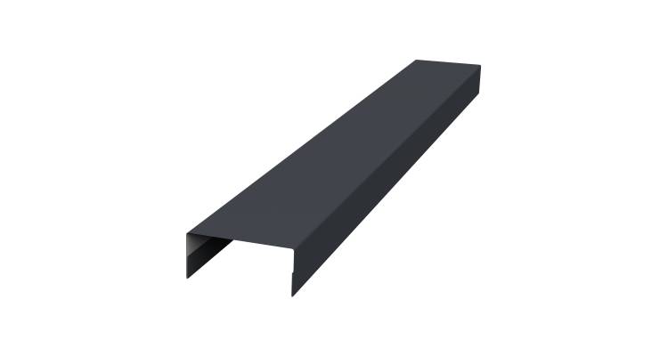 Крышка 30х20 жалюзи Texas 0,45 PE RAL 7024 мокрый асфальт (2,5м)