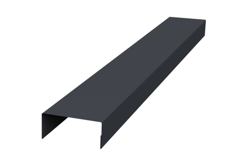 Крышка 45х20 жалюзи Texas 0,7 PE RAL 7024 мокрый асфальт (2м)