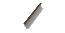 Декоративная накладка на столб универсальная 62х55 для забора жалюзи 0,45 PE RAL 8017 шоколад (1,8м)