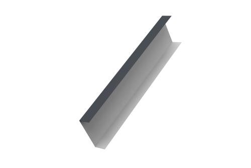 Декоративная накладка на столб универсальная 62х55 для забора жалюзи 0,7 PE RAL 7024 мокрый асфальт (2м)