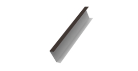 Декоративная накладка на столб универсальная 62х55 для забора жалюзи 0,45 Drap TX RR 32 темно-коричневый (2м)