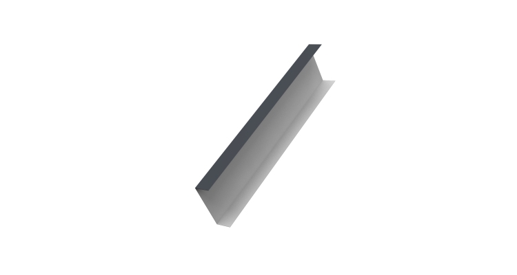 Декоративная накладка на столб универсальная 80х80 для забора жалюзи 0,5 Satin Matt RAL 7024 мокрый асфальт (3м)