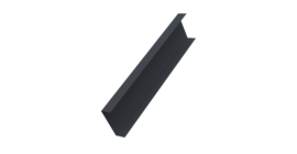 Декоративная накладка на столб универсальная 80х80 для забора жалюзи 0,5 Atlas X RAL 7024 мокрый асфальт (3м)