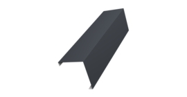 Декоративная накладка на столб универсальная угловая 60х60 для забора жалюзи 0,5 PurPro RAL 7024 мокрый асфальт (2м)