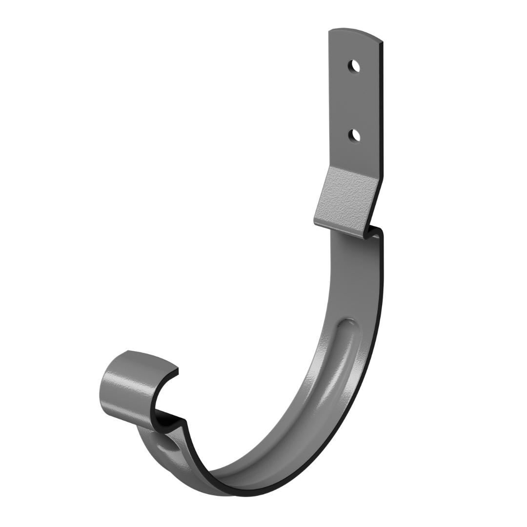 Карнизный крюк для желоба короткий Stal Premium, графит