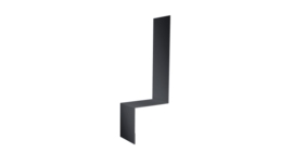 Планка примыкание боковое фальц 0,5 Drap RAL 7024 мокрый асфальт (2м)