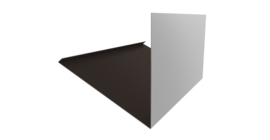 Планка примыкание верхнее к трубе фальц 0,45 Drap TX RR 32 темно-коричневый (3м)