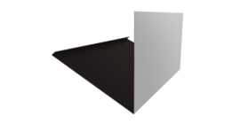 Планка примыкание верхнее к трубе фальц 0,45 Drap TR RAL 9005 черный (2м)