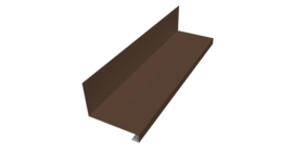 Планка примыкание нижнее к трубе фальц 0,45 Drap TR RAL 8017 шоколад (3м)