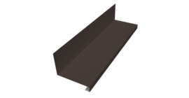 Планка примыкание нижнее к трубе для Кликфальц Pro 0,45 Drap RR 32 темно-коричневый (3м)
