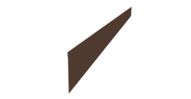 Ламель забора жалюзи Palermo стартовая/финишная для калиток и ворот 0,5 Satin Matt TX RAL 8017 шоколад