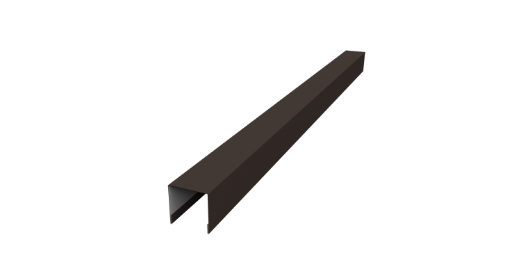 Планка вертикальная лицевая для забора жалюзи Palermo 0,45 Drap ST RR 32 темно-коричневый (3м)