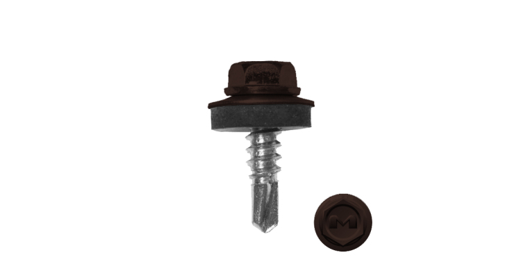 Саморез по металлу Daxmer 5,5х19 RAL 8017 (250) сверло №3