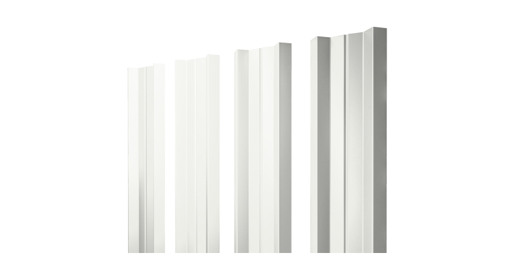 Штакетник М-образный А с прямым резом 0.4 PE RAL 9003 сигнальный белый