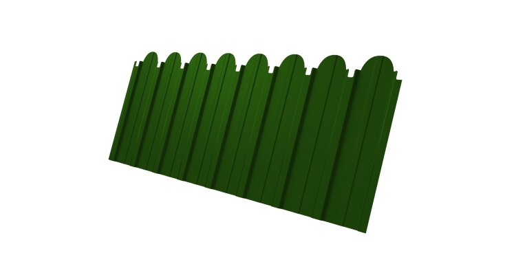 Профнастил С10A фигурный 0,45 PE RAL 6002 лиственно-зеленый